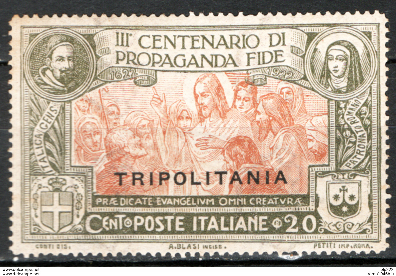 Tripolitania 1923 Sass.1a Ritocco **/MNH VF/F - Tripolitania