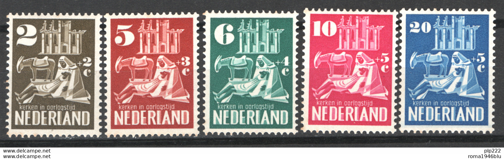 Olanda 1950 Unif. 542/46 **/MNH VF/F - Nuovi