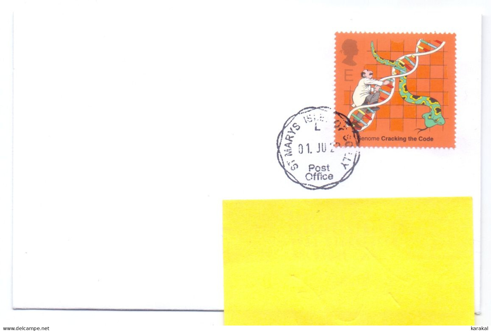 UK Isles Of Scilly îles Sorlingues Snake Serpent St Mary's To Belgium Stamp E 2023 - Unclassified