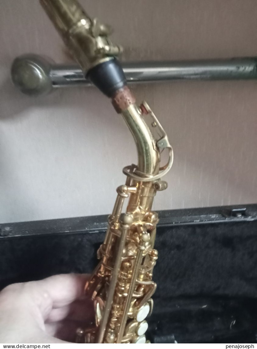 saxophone stagg 77-ssc soprano trés peu servi avec malette