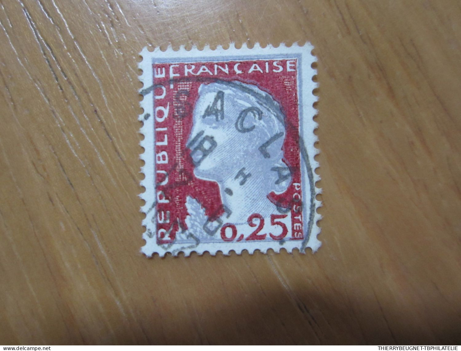 BEAU TIMBRE DE FRANCE N° 1263 - OBLITERATION SACLAS - 1960 Marianna Di Decaris