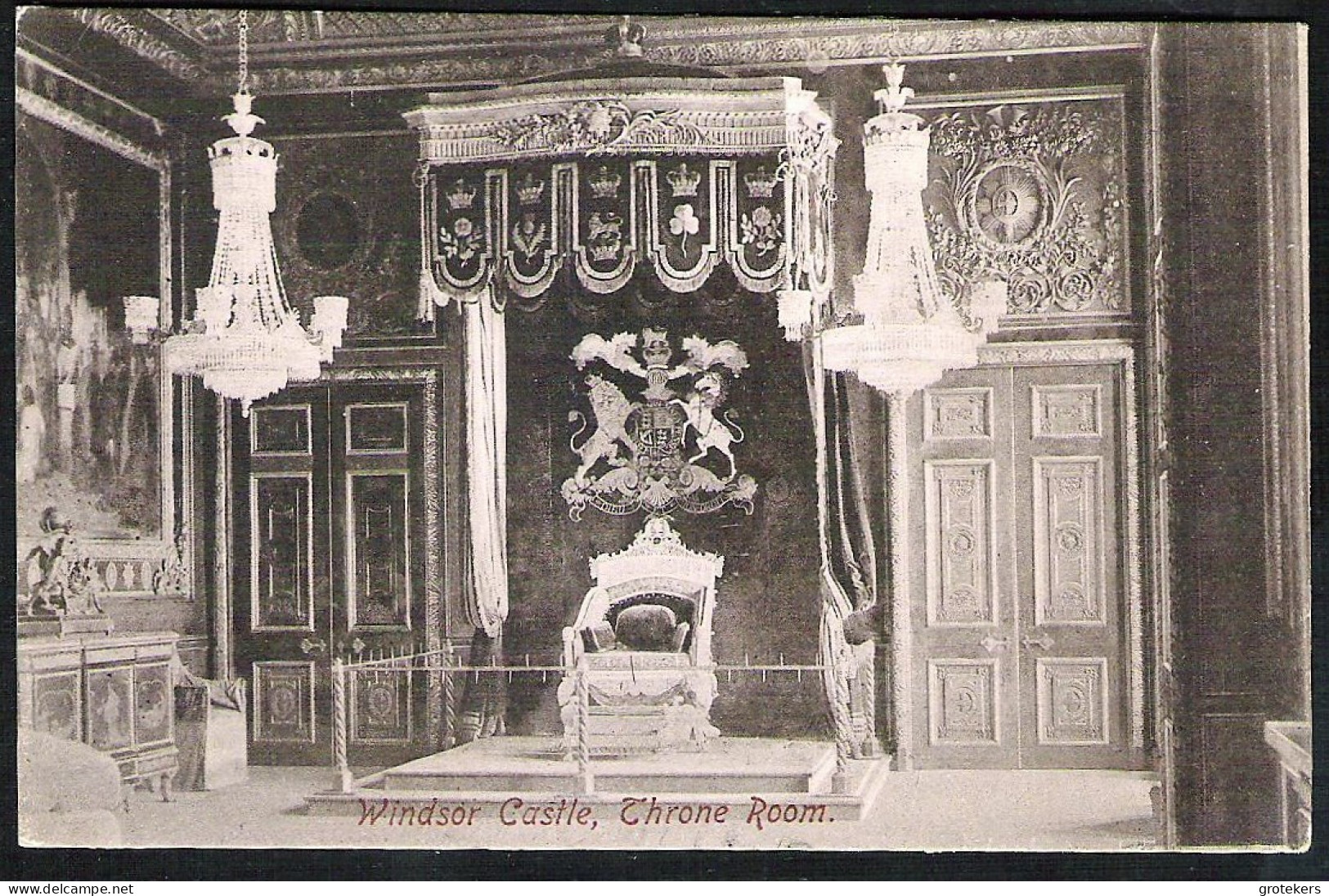 WINDSOR CASTLE Throne Room ± 1910 - Windsor Castle