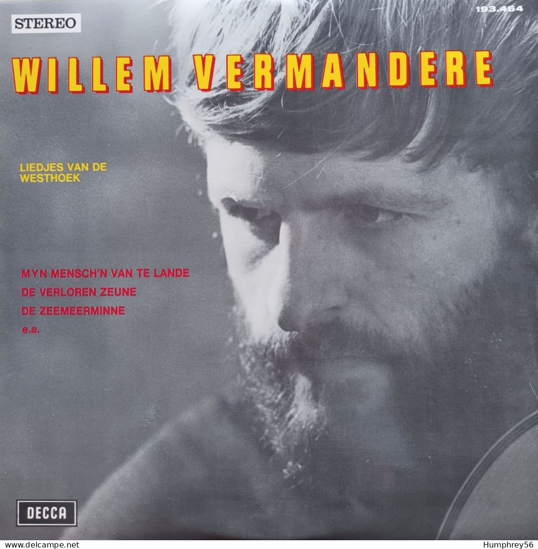 1969 - Willem VERMANDERE - Liedjes Van De Westhoek - Country En Folk