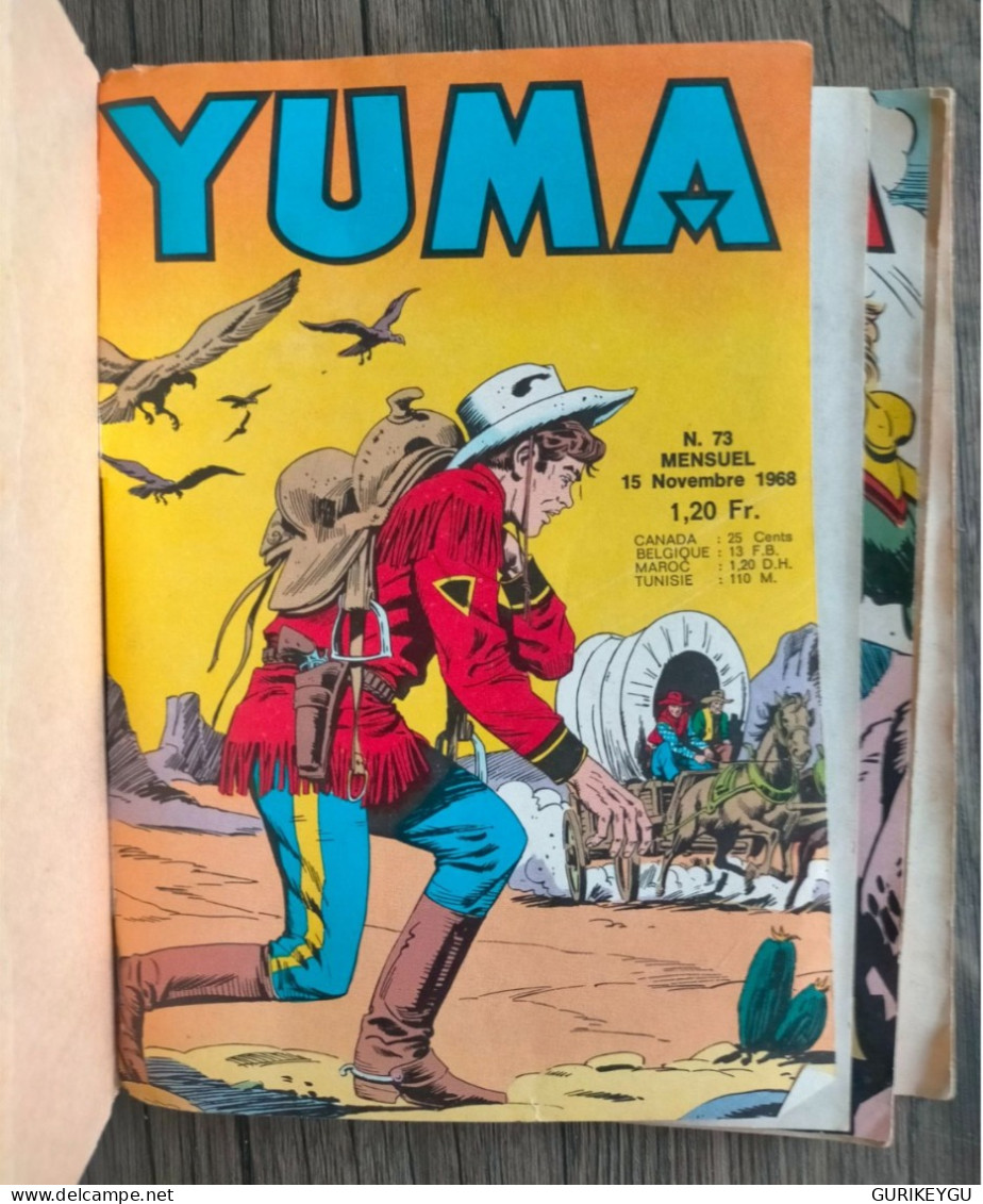 Bd Très Très Rare ALBUM Reliure YUMA  N° 19 Avec N° 73.75 Et 76  LUG 1968 Le Petit Ranger TEX WILLER Et ZAGOR N° 2 - Lug & Semic