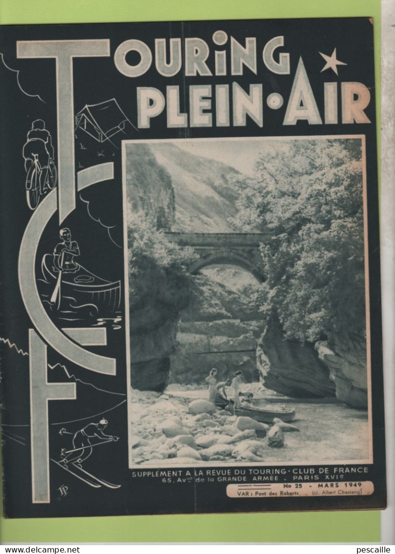 TOURING PLEIN AIR 03 1949 - METEO NUAGES - DU FOREZ A LA MEDITERRANEE CYCLE - VOSGES - SAHARA - KAYAK - LE VAR - ALGERIE - Allgemeine Literatur