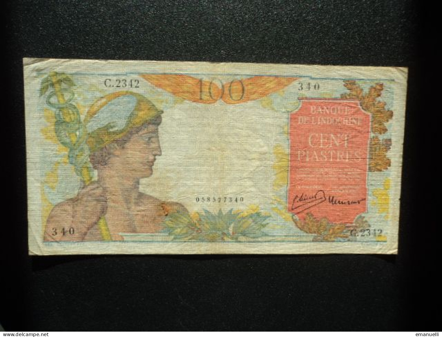 INDOCHINE : 100 PIASTRES   ND 1949-1954    KM * 156 / P 82b     TTB ** - Indochine