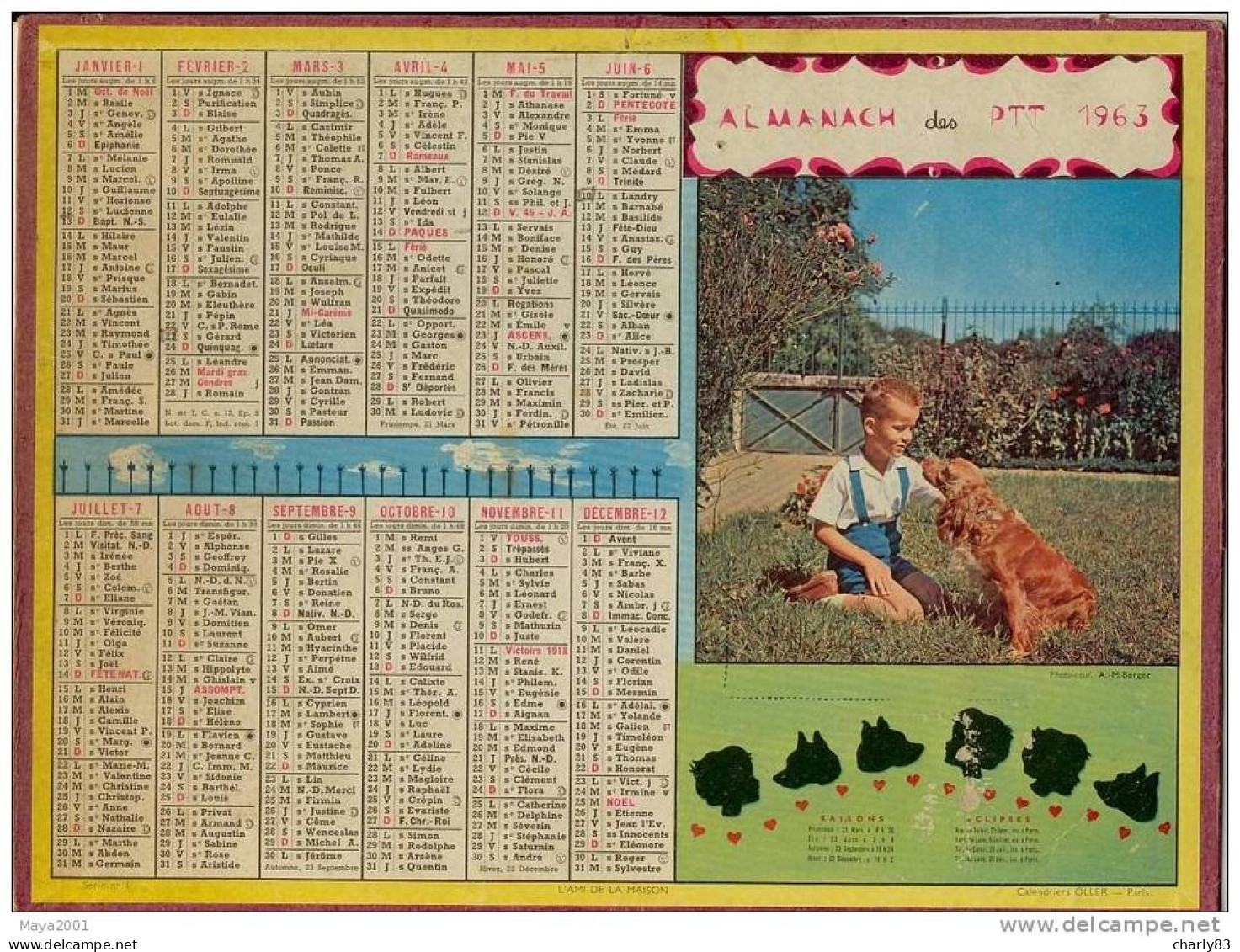 ALMANACH  DES POSTES  N32 - Grand Format : 1941-60