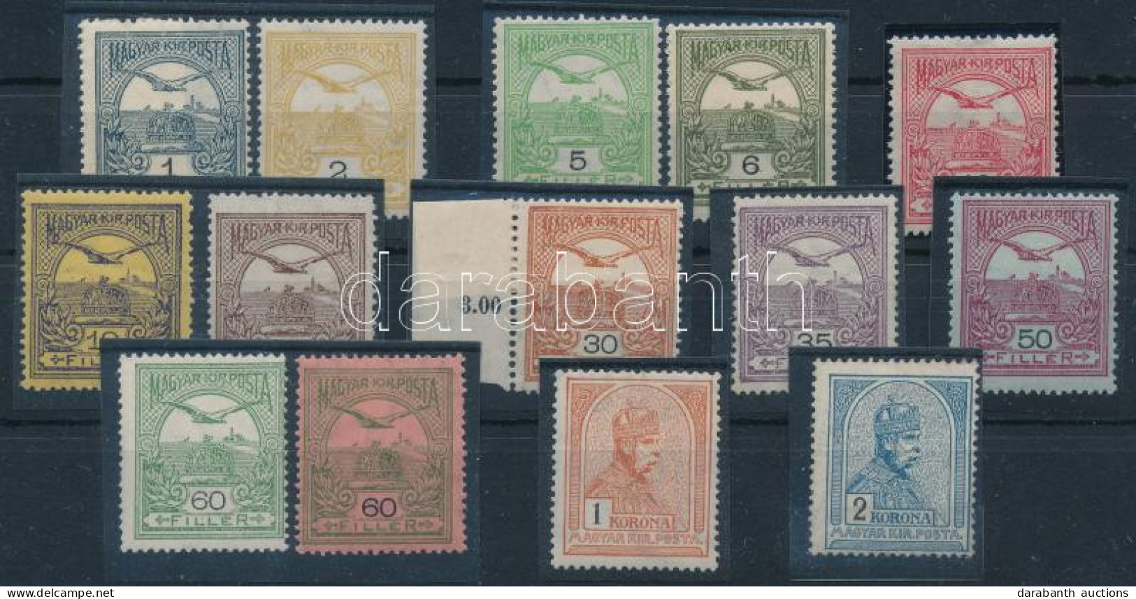 **, * 1913 Turul Sor Fekvő Vízjellel (*140.000) / Set With Y (VIIa) Watermark - Other & Unclassified