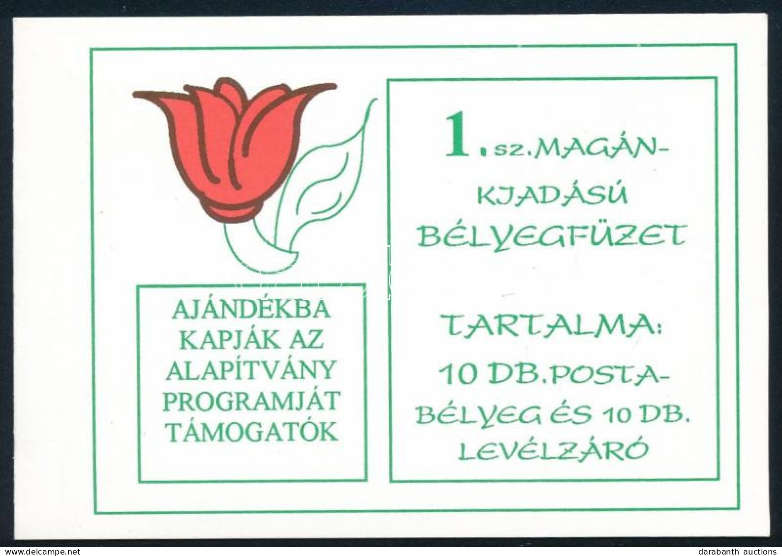 ** 1995 Magyar Népművészet Magánkiadás Bélyegfüzet Piros Sorszámmal / Private Stamp Booklet With Red Number - Autres & Non Classés