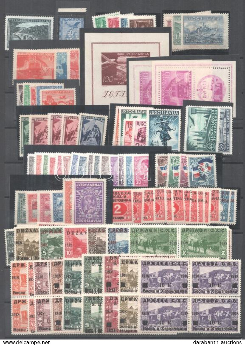 **, (*), *, O Jugoszlávia Kis Tétel, Benne Bélyegek és Küldemények / Yugoslavia Small Lot: Stamps, Covers - Altri & Non Classificati