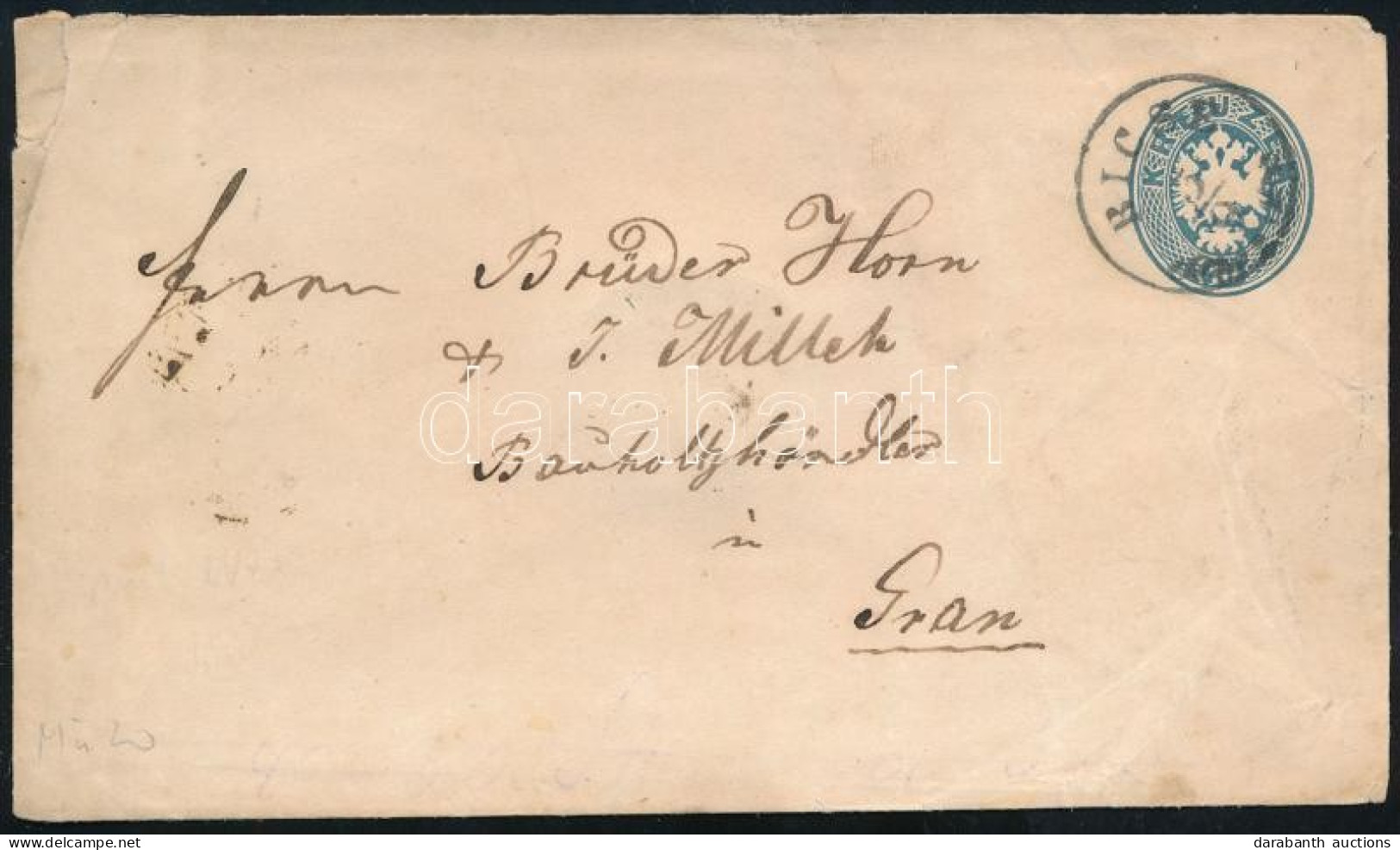 ~1863 10kr Díjjegyes Levél / 10kr PS-cover "BICSE" - Gran - Other & Unclassified