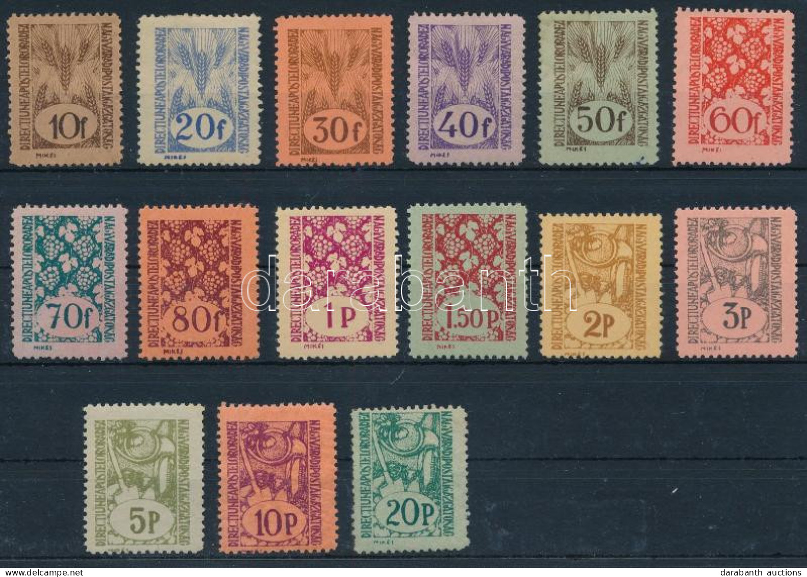 **, * Nagyvárad II. 1945 15 Db Fogazott Bélyeg / 15 Stamps. Signed: Bodor - Other & Unclassified