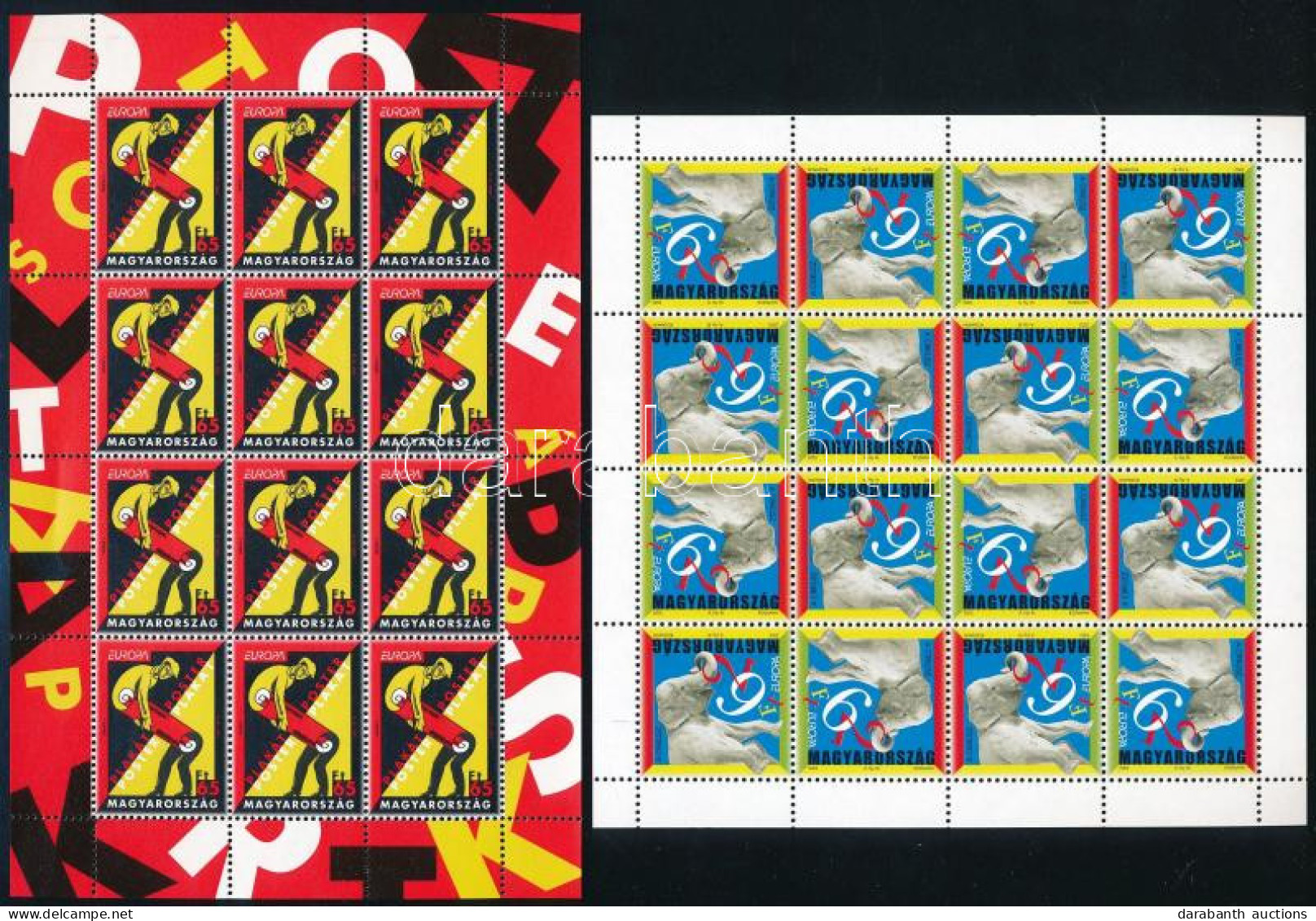 ** 2002-2003 Europa CEPT Cirkusz és Plakátművészet Teljes ívek (13.000) / Mi 4727 + 4800 Complete Sheets - Autres & Non Classés