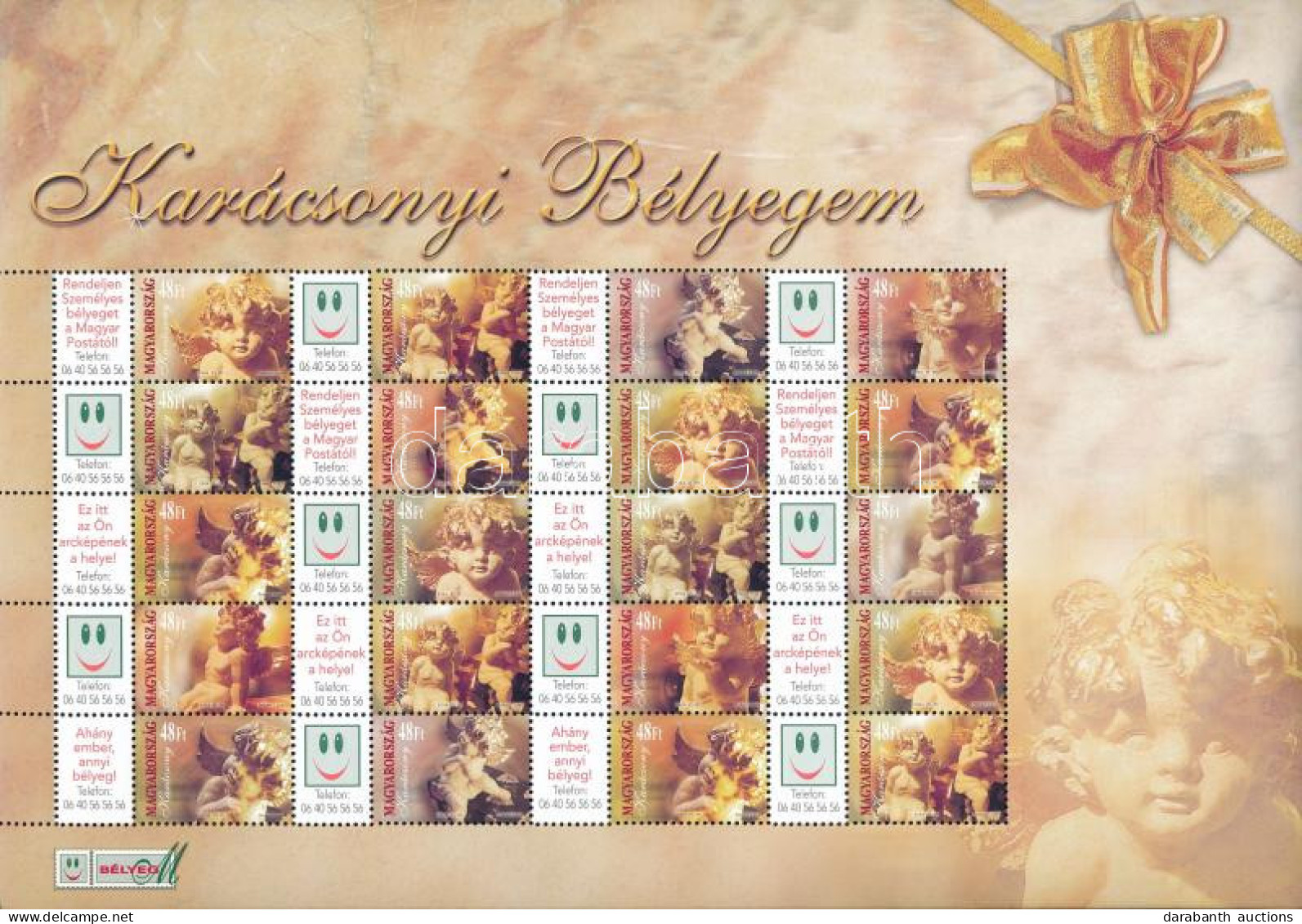 ** 2004 Karácsony Bélyegem 3 Klf Teljes ív Sorszám Nélkül (33.000) / 3 Complete Sheets Without Numbers - Autres & Non Classés