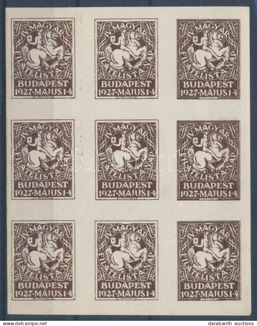 ** 1927/2bb IV. Magyar Filatelista Nap Emlék Kisív Próbanyomat (9.000) / Souvenir Sheet Proof - Andere & Zonder Classificatie