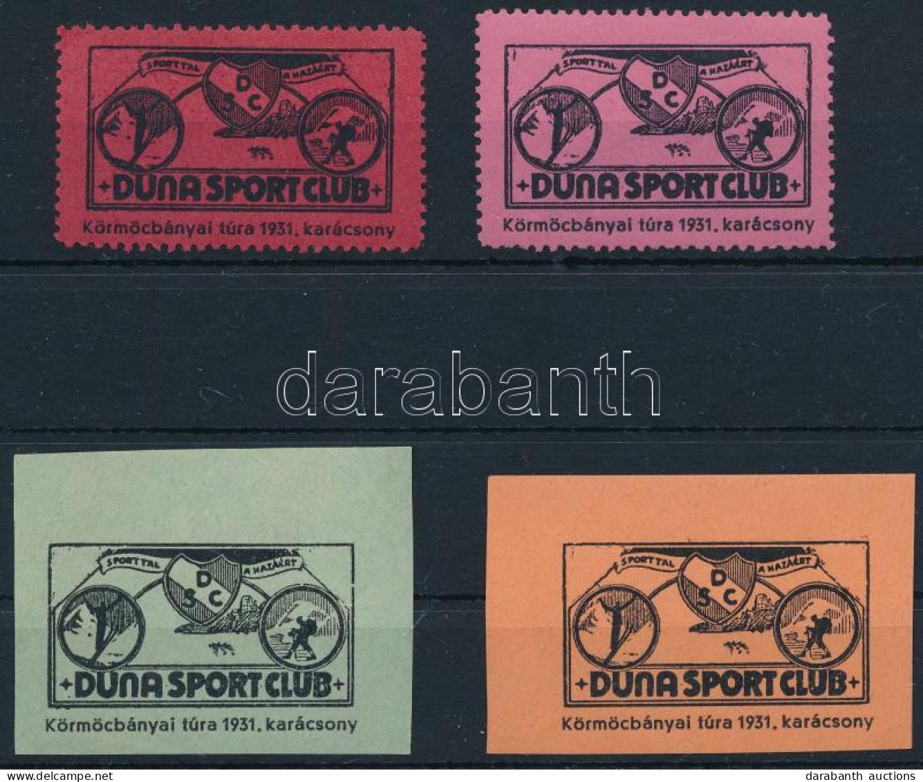 1931 Körmöczbányai Túra Duna Sport Club 4 Klf Levélzáró / Labels - Zonder Classificatie