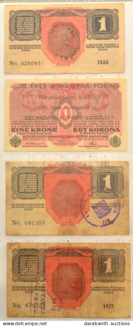 1902-1920. 36db-os Korona Bankjegy Tétel Mind Felülbélyegzéssel Vagy Bélyeggel Ellátva, Továbbá Hamis Bélyegzések Is Tal - Non Classés