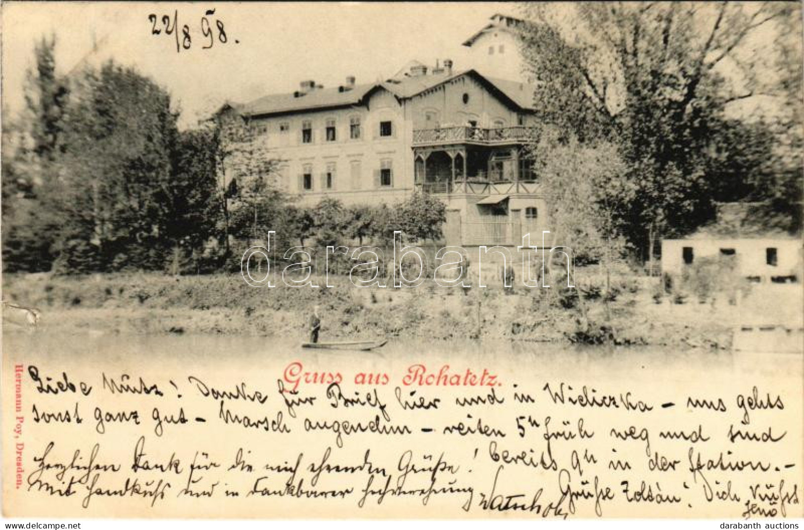 T3/T4 1898 (Vorläufer) Rohatec, Rohatetz; Zuckerfabrik / Sugar Factory (tear) - Ohne Zuordnung