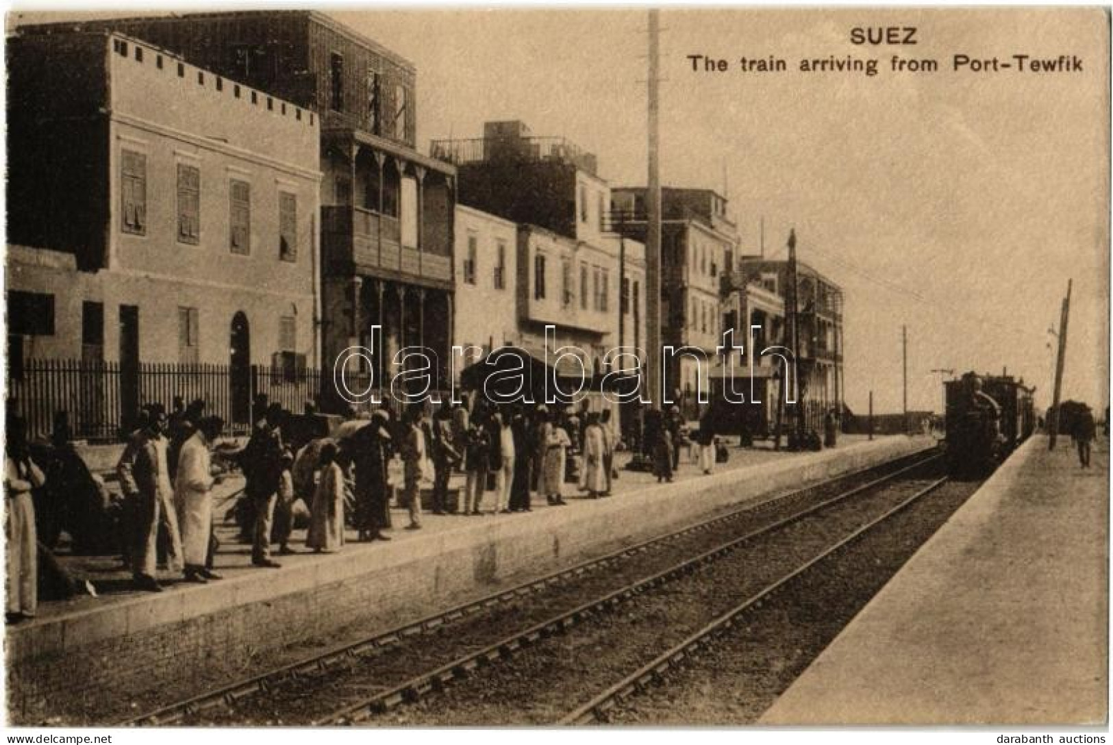 ** T2 Suez, Railway Station, Train Arriving From Port-Tewfik (Port Taufiq, Now Suez Port) - Non Classés