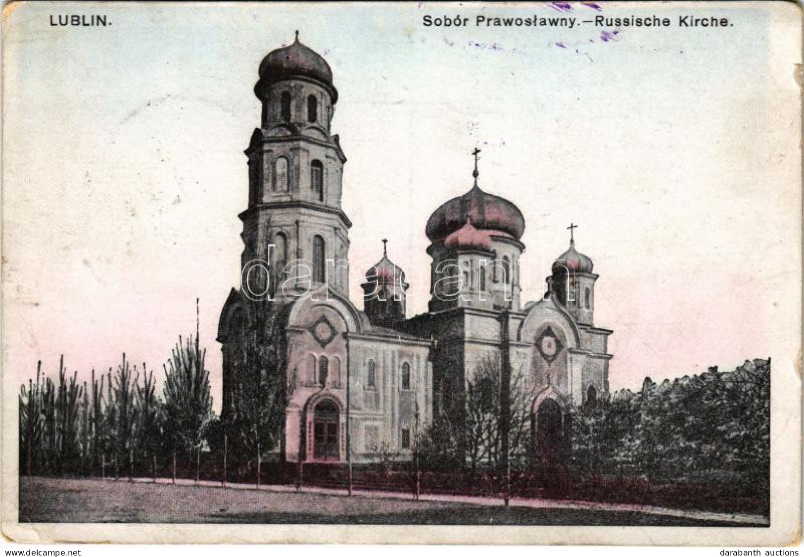 T2/T3 1916 Lublin, Sobór Prawoslawny / Russische Kirche / Russian Orthodox Church (small Tear) - Ohne Zuordnung