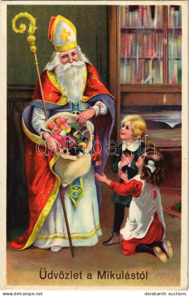 ** T2/T3 Üdvözlet A Mikulástól / Saint Nicholas With Toys (EK) - Ohne Zuordnung