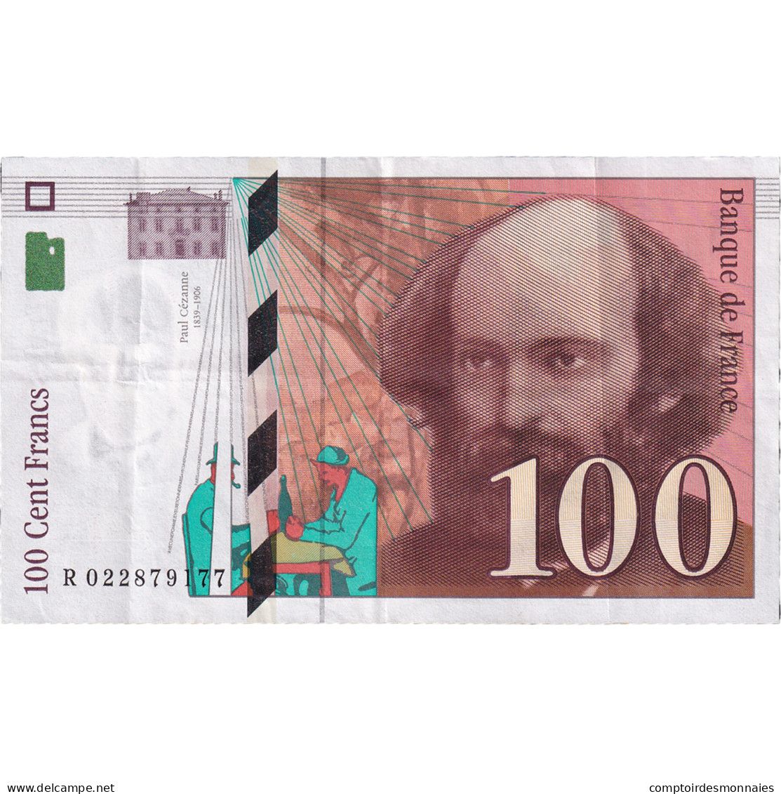 France, 100 Francs, Cézanne, 1997, TB+, Fayette:74.1, KM:158a - 100 F 1997-1998 ''Cézanne''