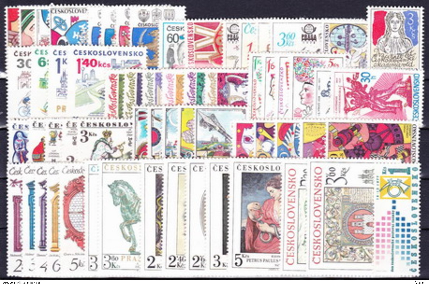 ** Tchécoslovaquie 1977 Mi 2356-2420 (Yv 2192-2253), (MNH), L'année Complete - Komplette Jahrgänge