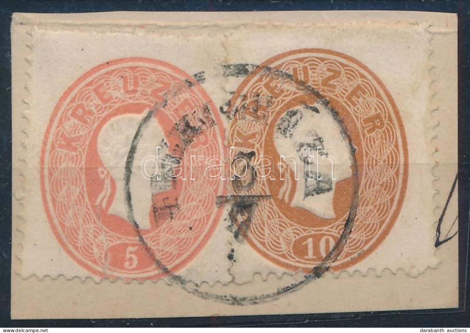 1861 5kr + 10kr Kivágáson "FILKEHÁZA" (Gudlin 350 P) - Other & Unclassified