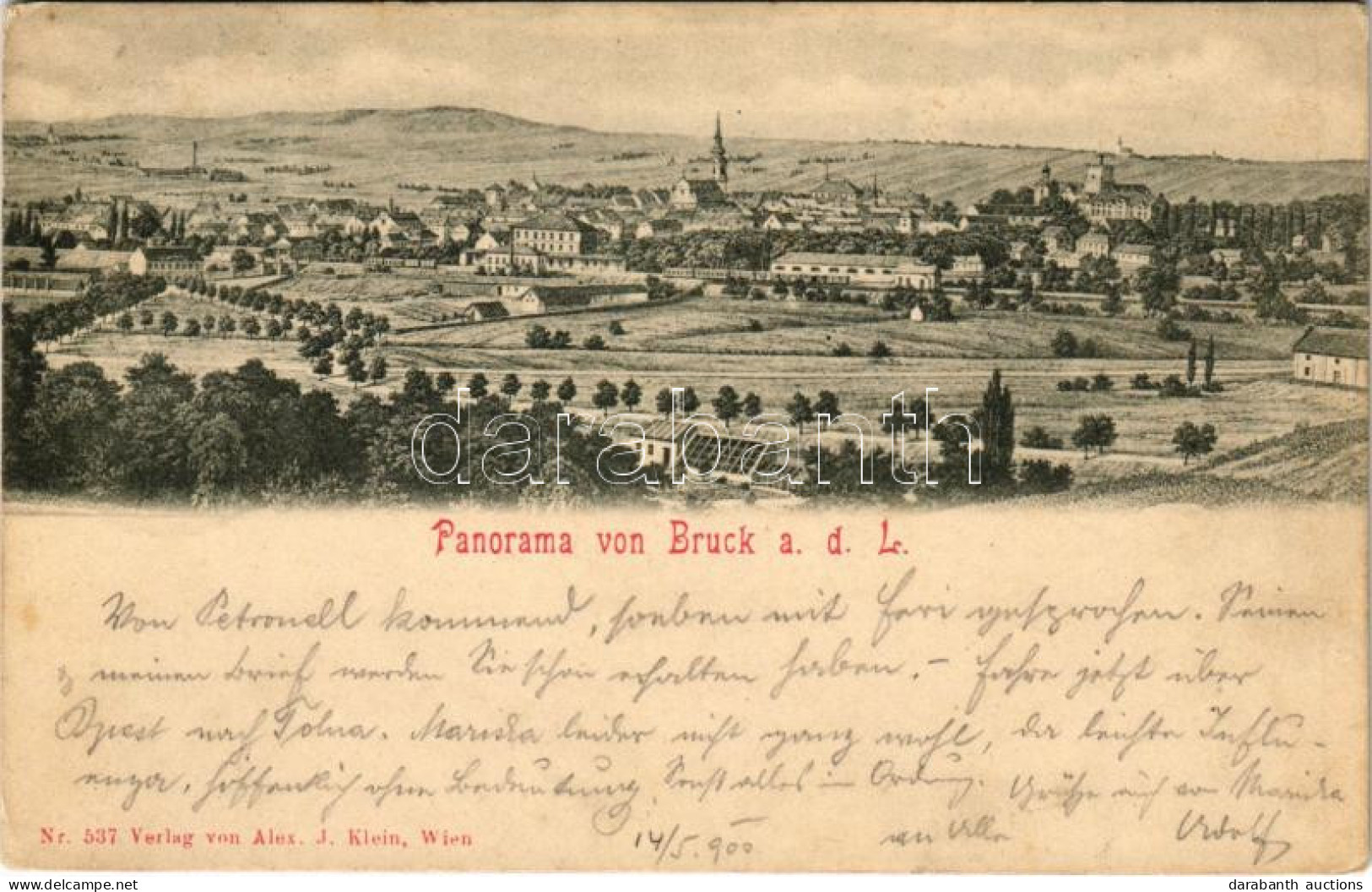 T2/T3 1900 Királyhida, Bruckújfalu Tábor, Brucker Lager, Bruckneudorf; Látkép Lajtabruck Felől / General View From Bruck - Unclassified