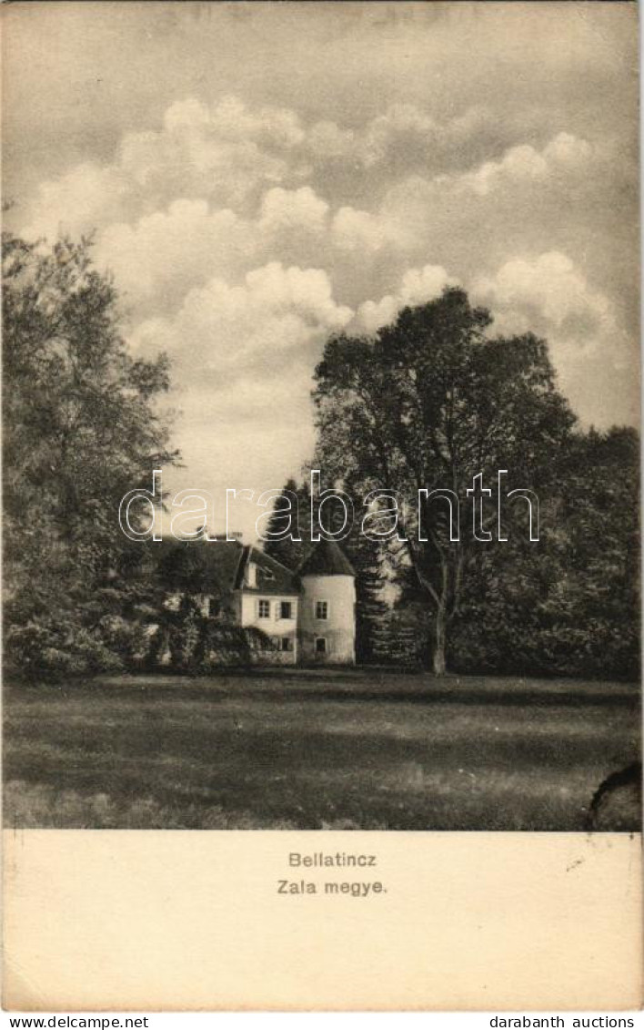 T2/T3 1917 Belatinc, Beltinci, Bellatincz; Bánffy-Zichy-várkastély / Castle (EK) - Zonder Classificatie