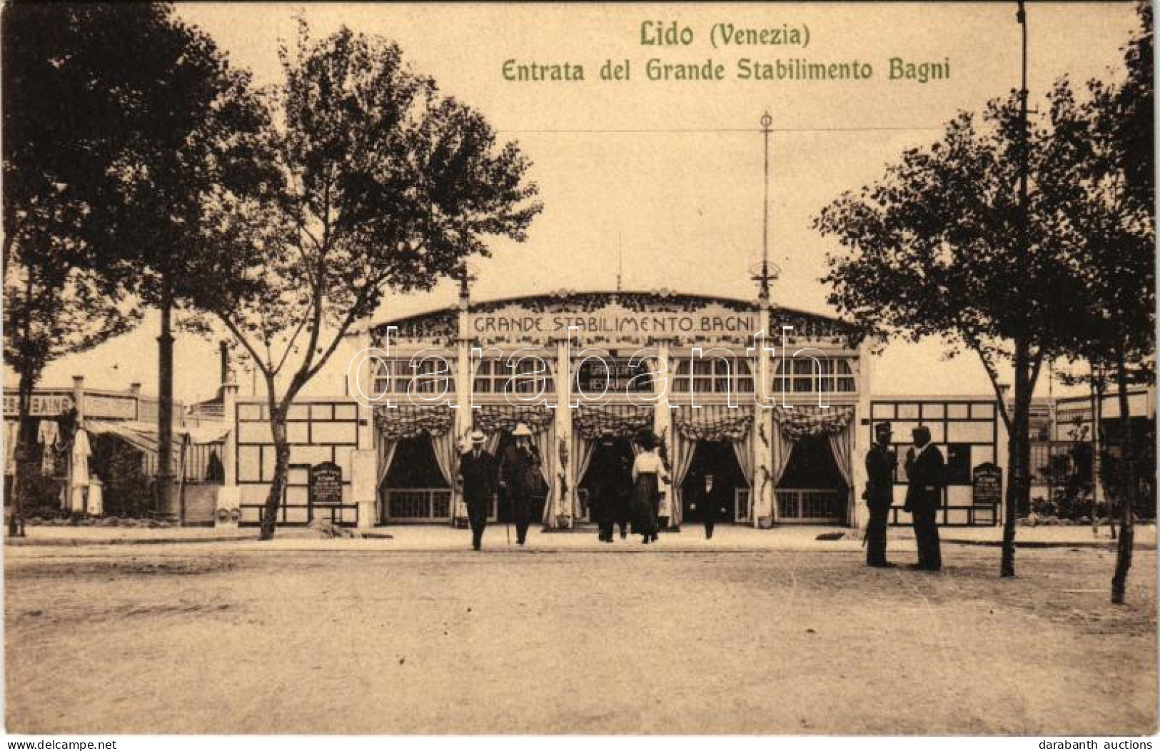 ** T2/T3 Venezia, Venice; Lido, Entrata Del Grande Stabilimento Bagni / Bejárat A Nagy Fürdőbe / Entrance To The Baths ( - Zonder Classificatie