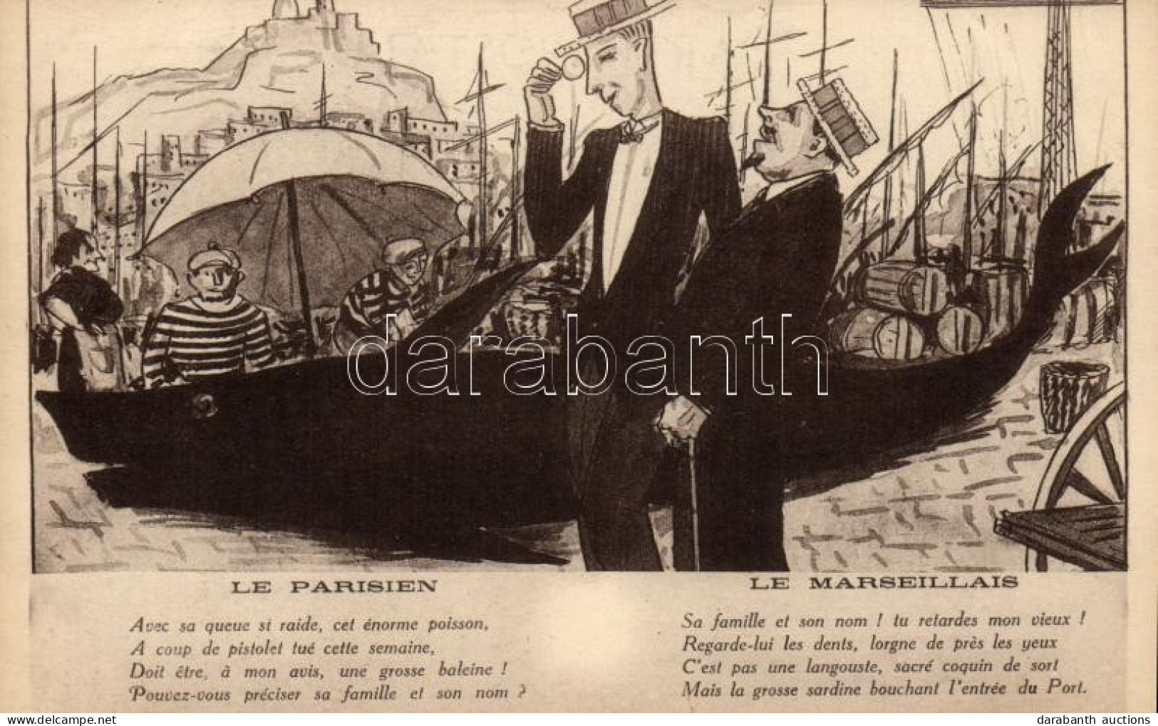 ** T2 Le Parisien Et Le Marseillais / French Gentlemen, Humour - Unclassified