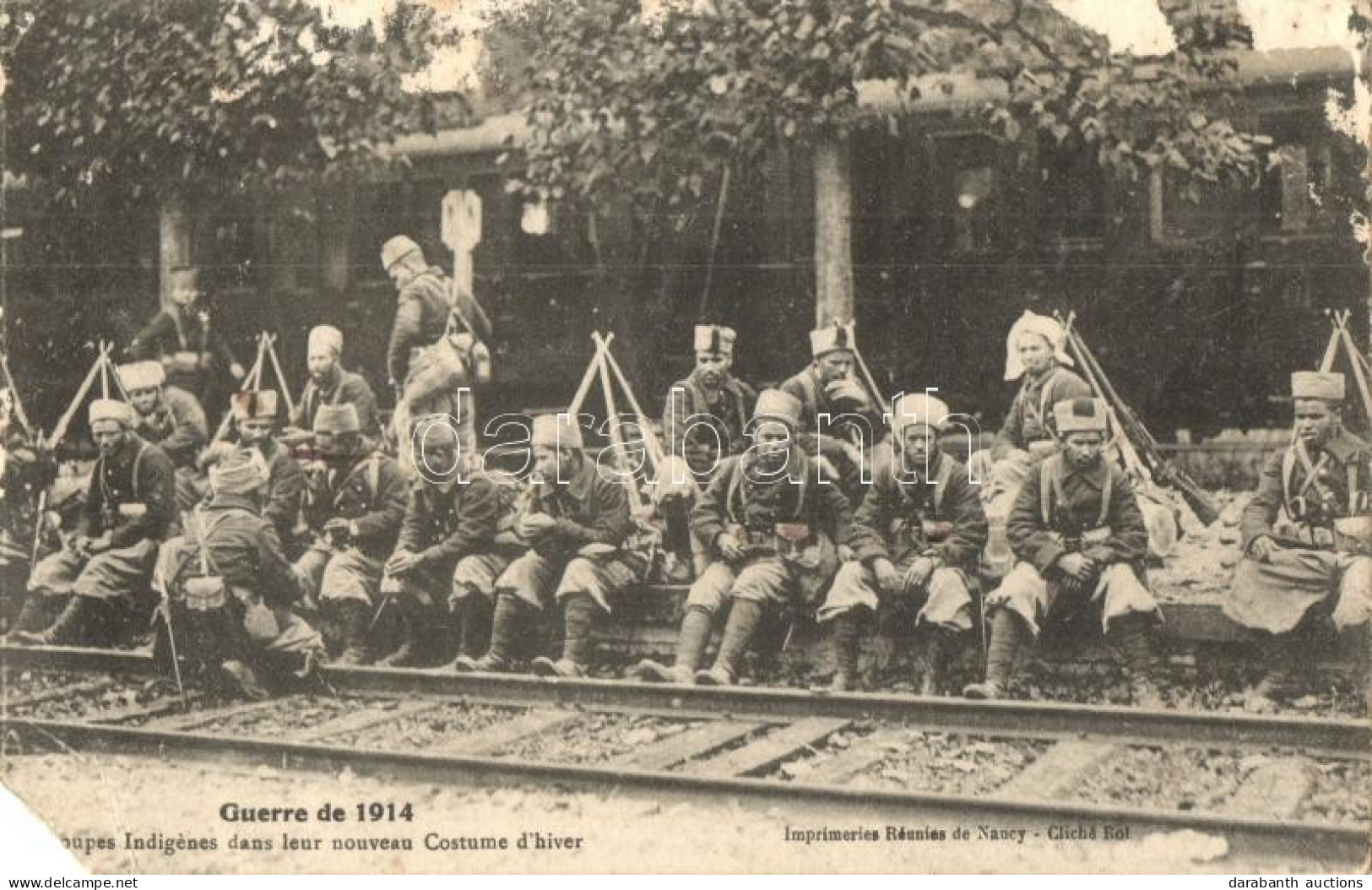 T2/T3 Guerre De 1914, Troupes Indigenes Dans Leur Nouveau Costume D'hiver / Senegalese Military, Soldiers In The New Win - Unclassified