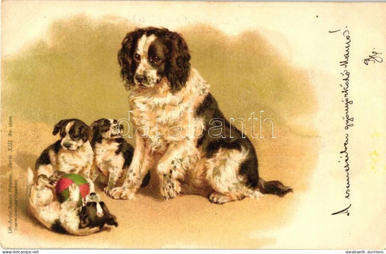 * T2 Dogs, Gebrüder Obpacher Serie XIII. No. 16900. Litho - Zonder Classificatie