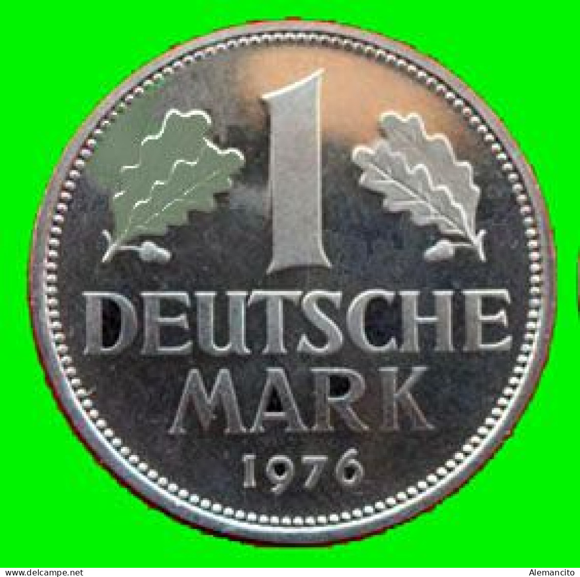 ALEMANIA - DEUTSCHLAND - GERMANY - 2 -MONEDAS DE 1.00 DM ESPIGAS Y AGUILA DEL AÑO 1976 CON LAS CECAS -  G.J. - 1 Mark