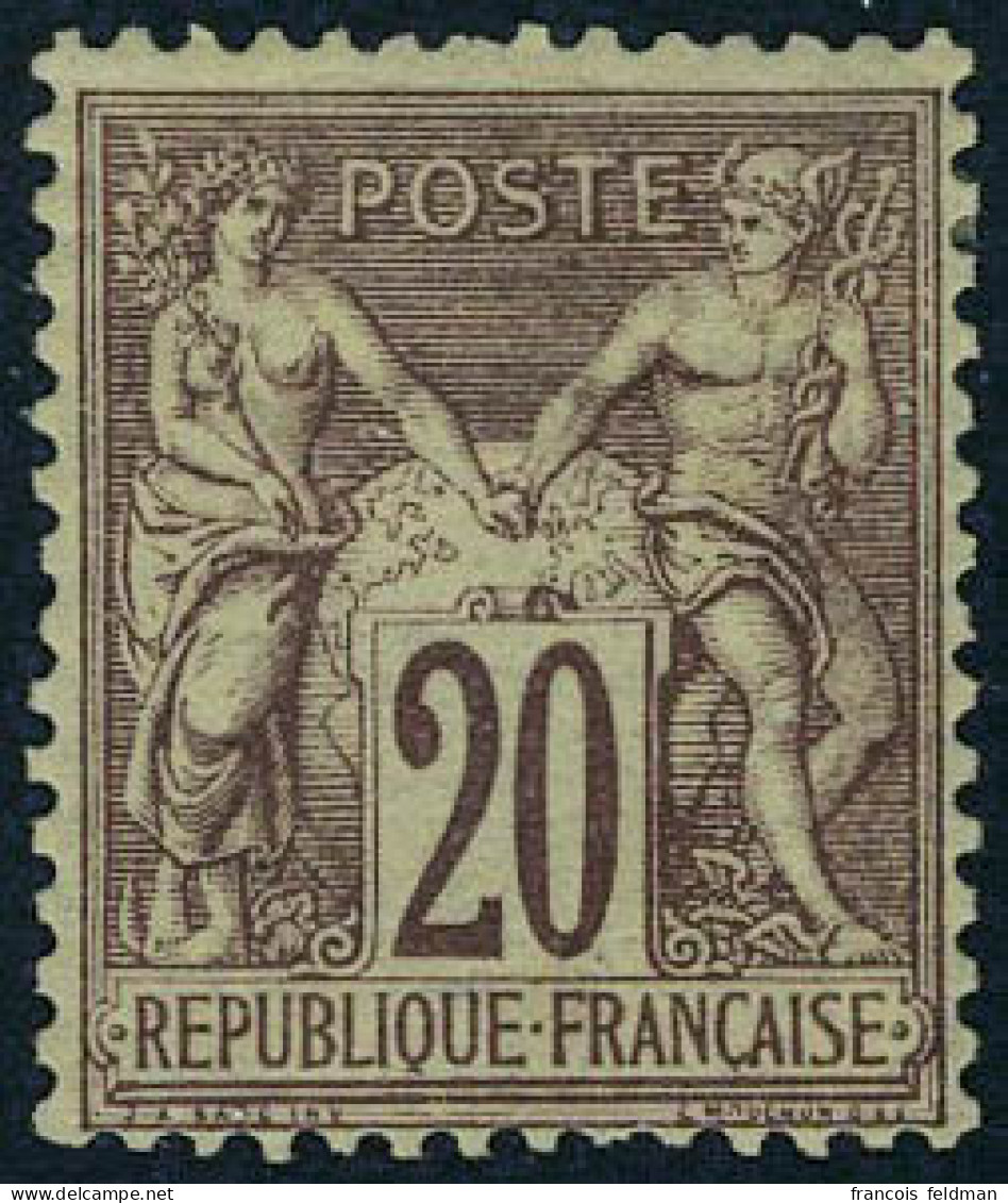 Neuf Avec Charnière N° 67, 20c Brun-lilas Type I, TB - Andere & Zonder Classificatie