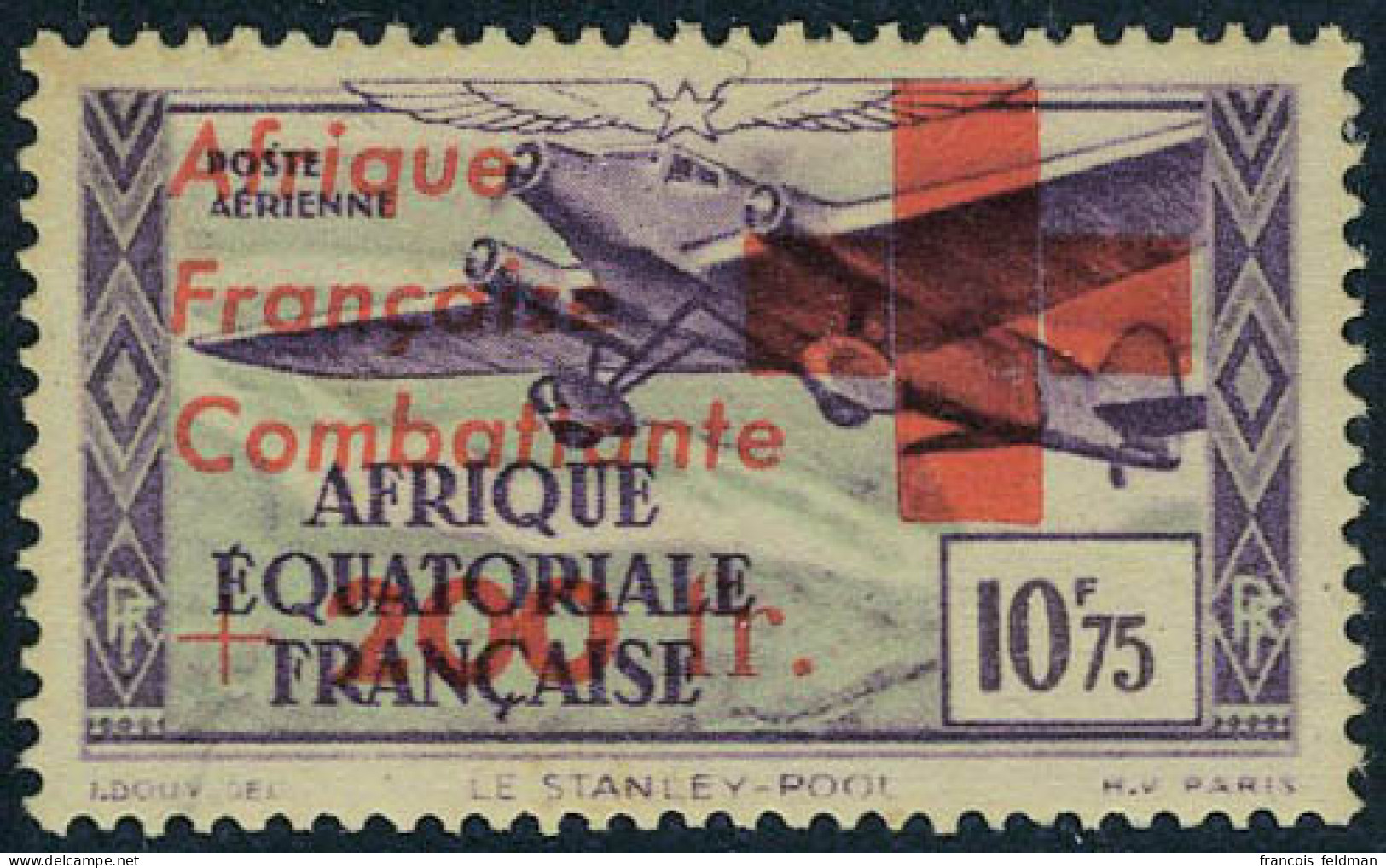 Neuf Sans Charnière N° 29, 10f75 + 200 Surchargé France Combattante, TB - Autres & Non Classés