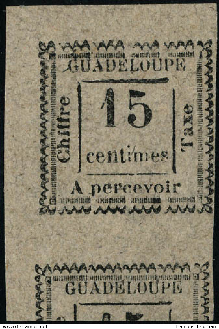 Neuf Sans Gomme Essai Au Type De 1884. 15c Noir S/gris-lilas. Impression Recto-verso Dont 1 Renversée. Superbe - Sonstige & Ohne Zuordnung