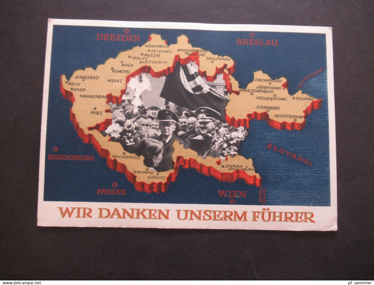 3.Reich 1939 Ganzsache / Propaganda "Wir Danken Unserem Führer" Als Fern PK Walsrode - Hamburg - Postkarten