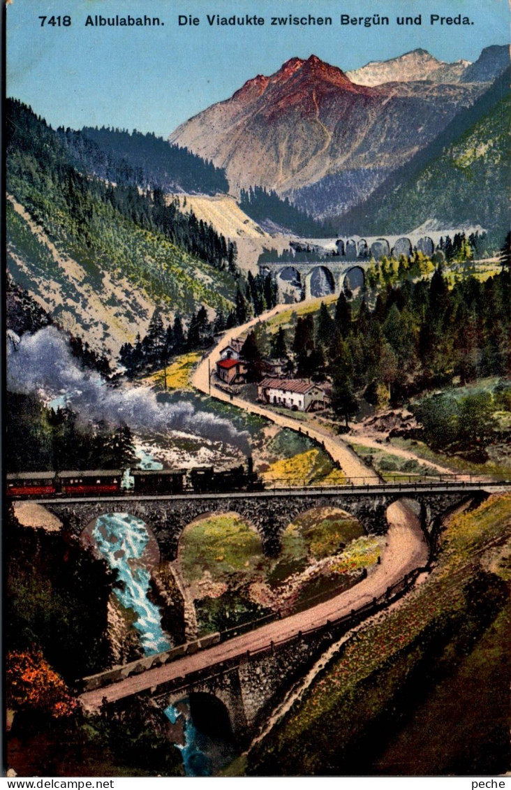 N°113057 -cpa Albulabahn -die Viadukfe Swischen Bergun Und Preda- - Bergün/Bravuogn