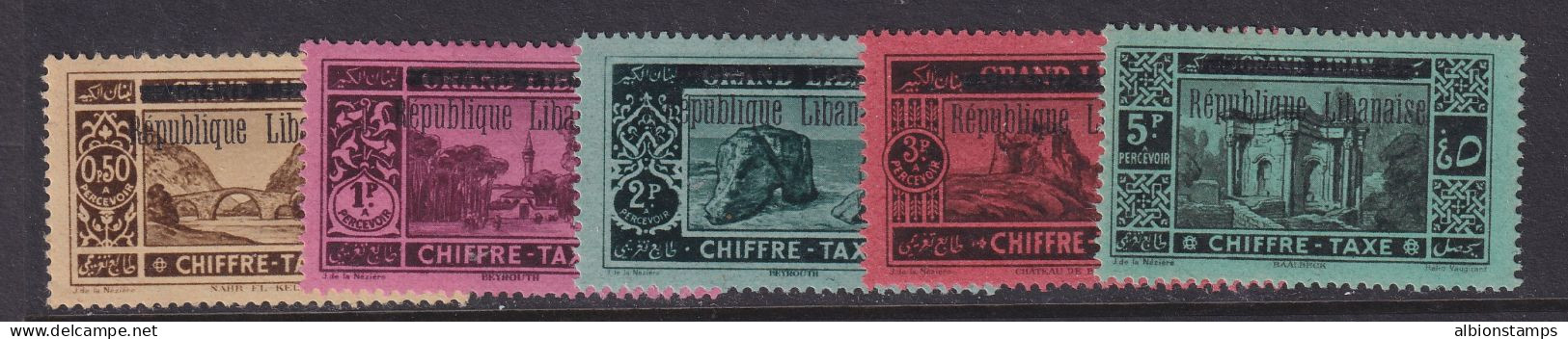 Lebanon, Scott J16-J20 (Yvert TT16-TT20), MLH/HR - Timbres-taxe