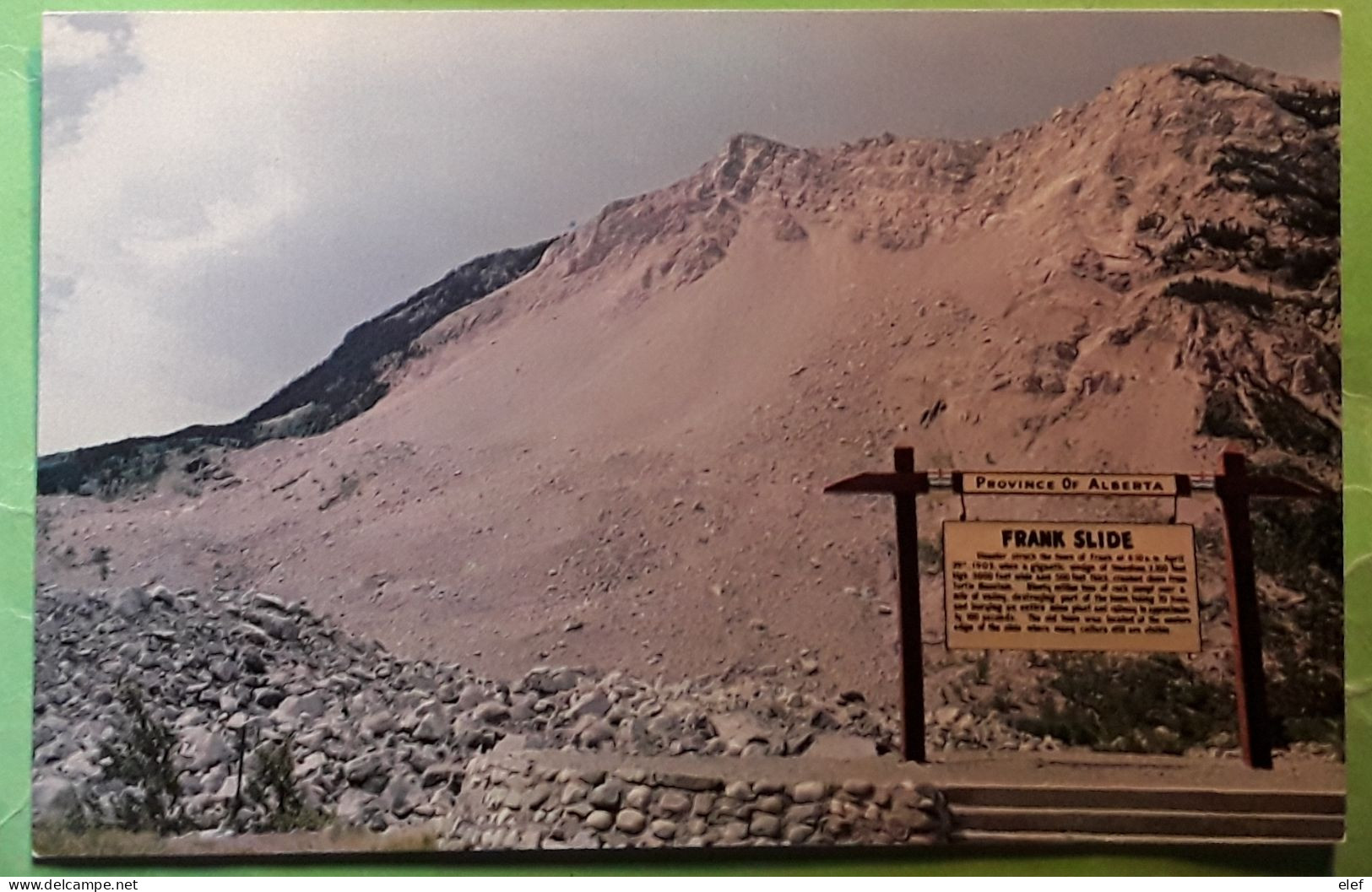 FRANK Alberta Canada,  Frank Slide On Highway 3 On The Eastern End Of The  Crowsnest Pass   , ' 60 , TB - Sonstige & Ohne Zuordnung