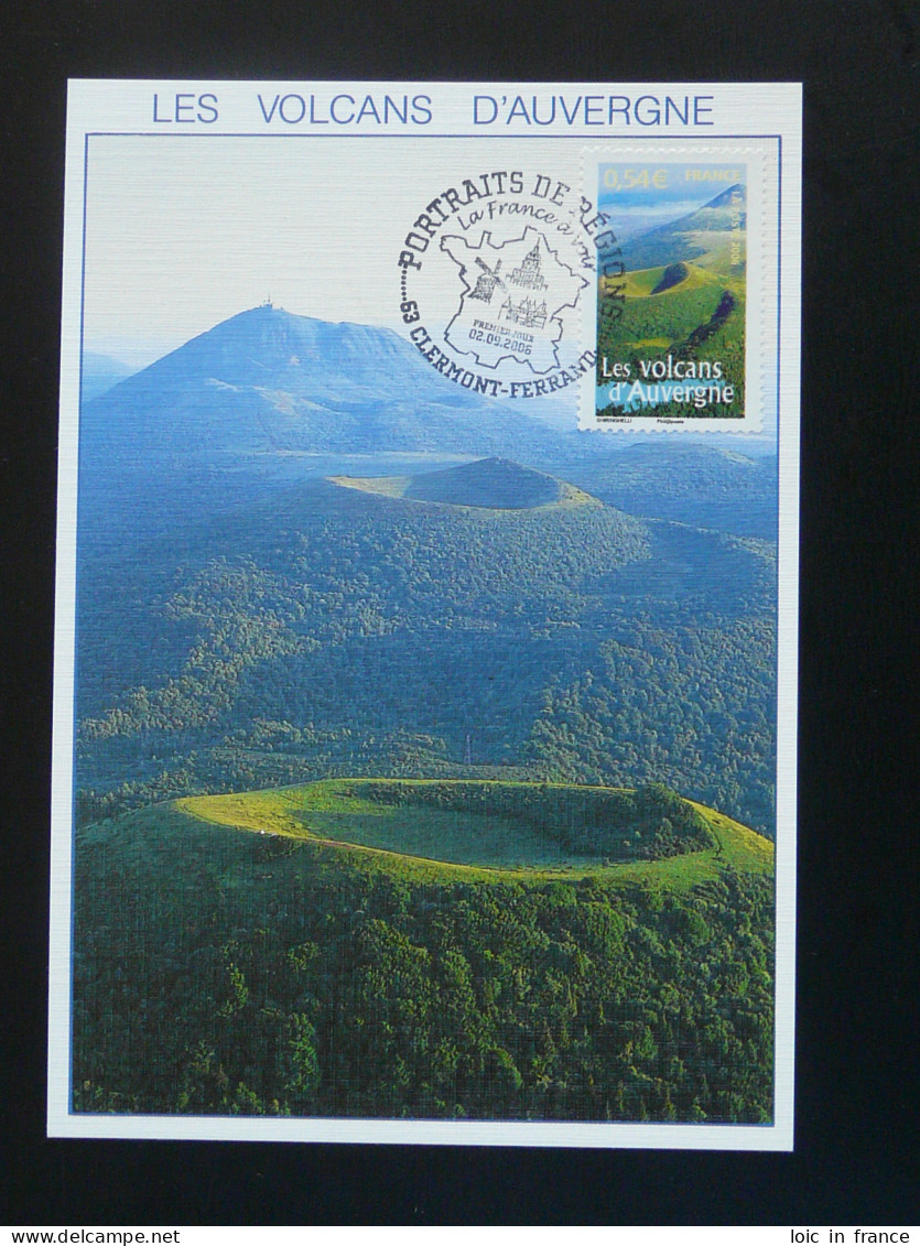 Carte Maximum Card Volcan D'Auvergne Volcano Clermont Ferrand 63 Puy De Dome 2006 - Vulkanen