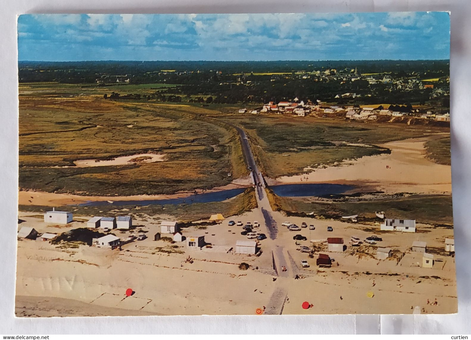 BLAINVILLE Sur MER . 50 . Vue Aérienne . La Plage Et Bourg Au Loin . 1970 . Rare . Voir Dos - Blainville Sur Mer