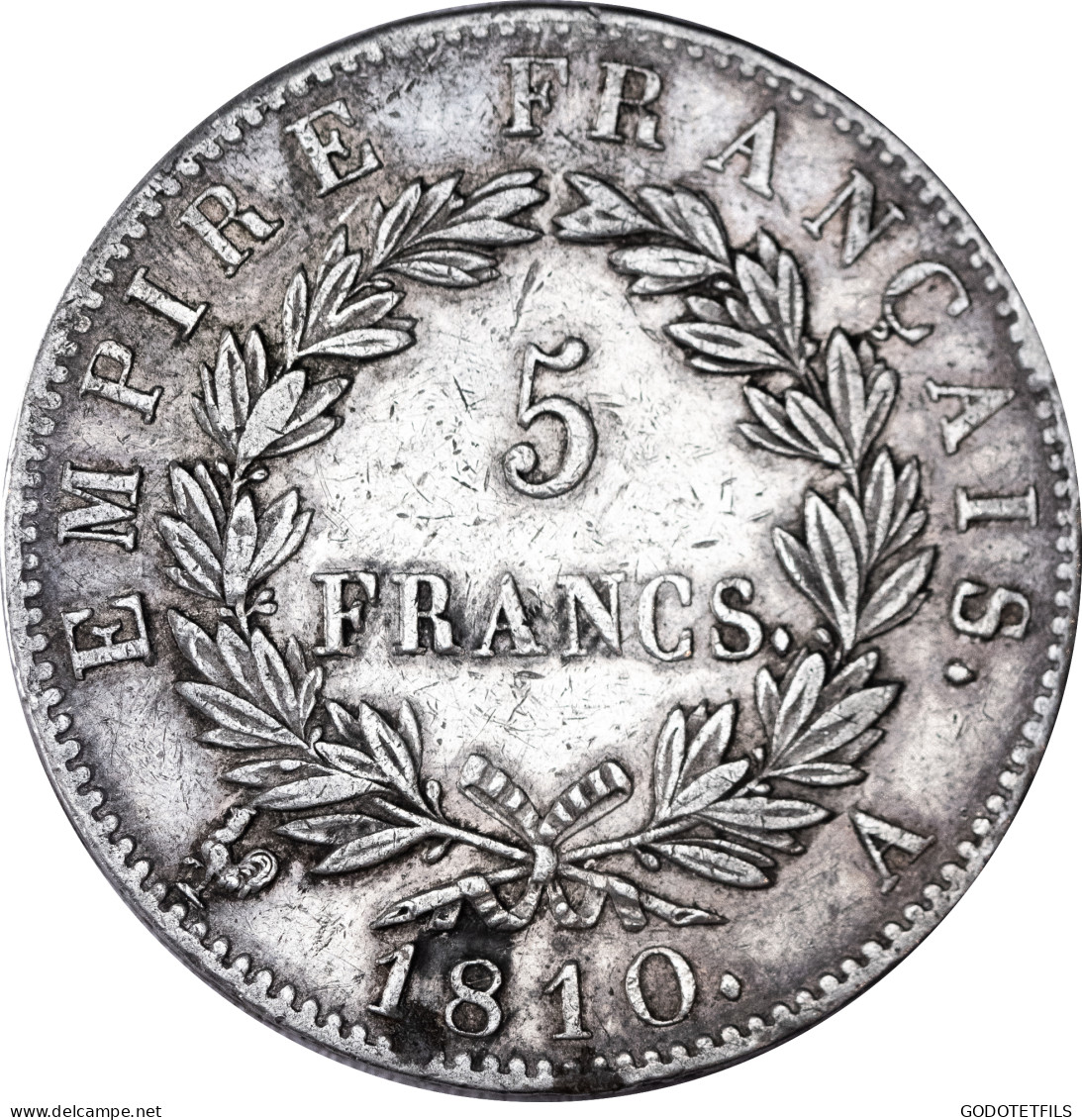 Premier Empire - 5 Francs Ecu Napoléon Empereur 1810 Paris - 5 Francs