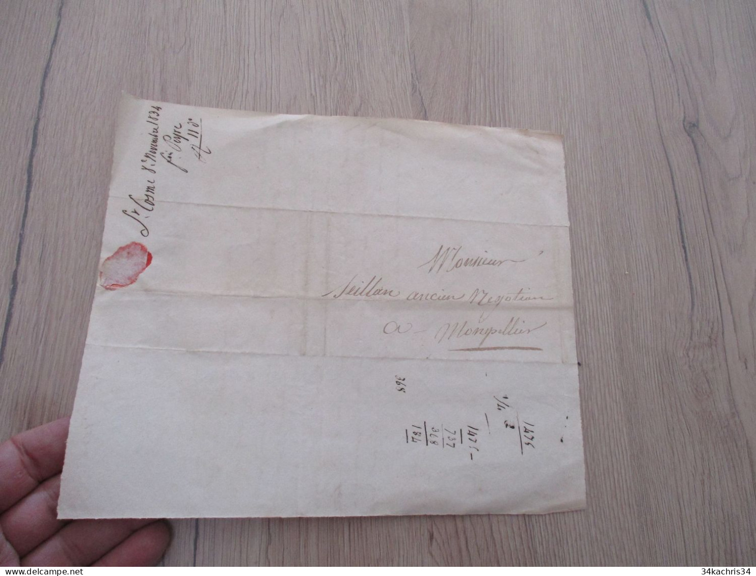 Roulage Lettre De Voiture Montpellier Pour Sommières Messageries Bimar 1834+ LAS Autographe Pour Paiement Par Diligence - Transport