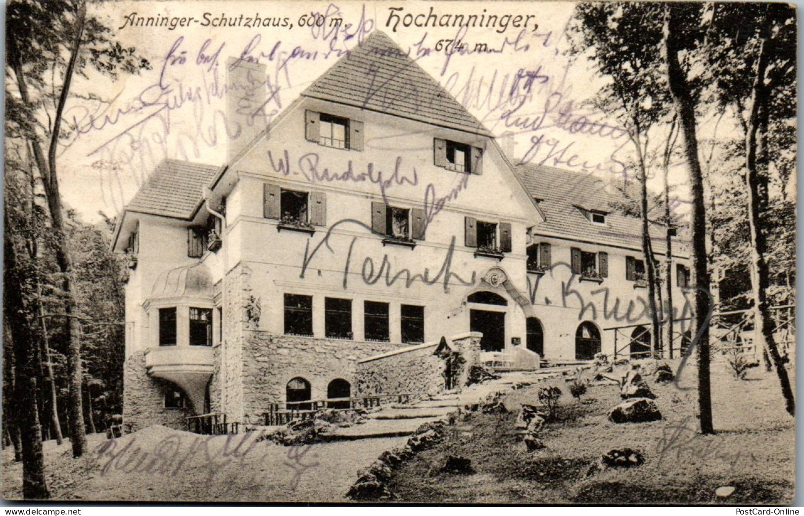 44441 - Niederösterreich - Hochanninger , Anninger Schutzhaus , Verein Der Naturfreunde - Gelaufen 1917 - Mödling