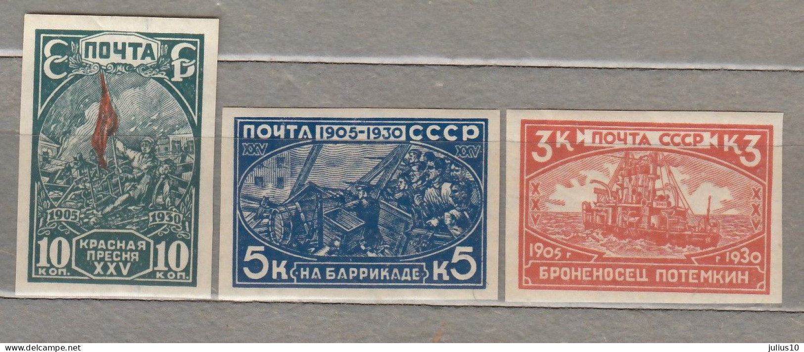 RUSSIA USSR 1930 October Revolution MNH(**) Mi 394b-396b #Ru91 - Ongebruikt