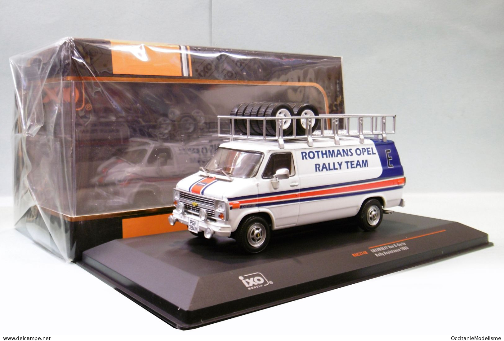 Ixo - CHEVROLET Van G-Serie Rally Assistance 1983 Réf. RAC374X NBO Neuf 1/43 - Ixo