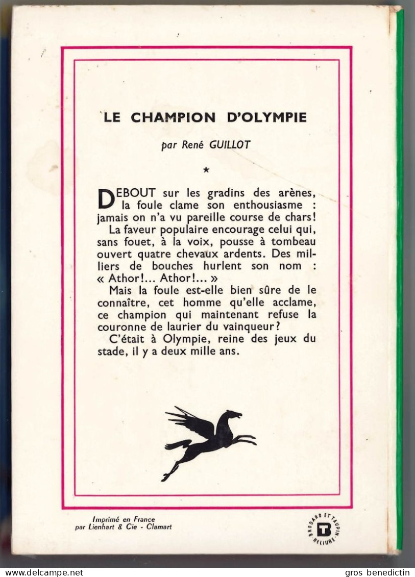 Hachette - Bibliothèque Verte N°270 - René Guillot - "Le Champion D'Olympie" - 1965 - #Ben&VteNewSolo - Bibliothèque Verte